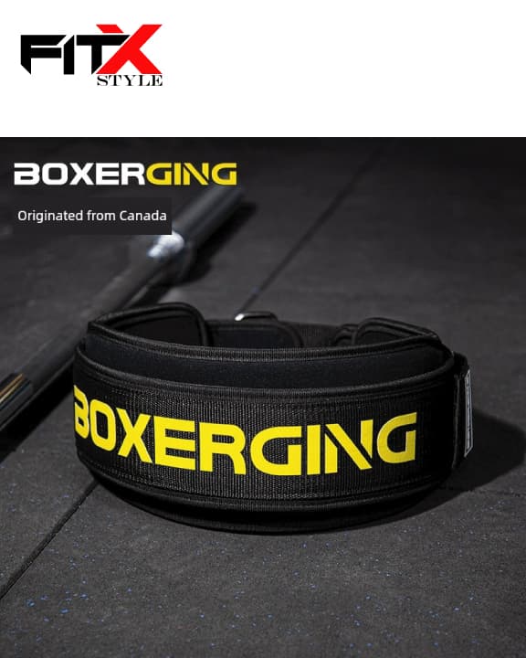 BOXERGING Fitness Waist Belt, Professional Powerlifting Training, Squat & Deadlift Support, Wrist Support Gear